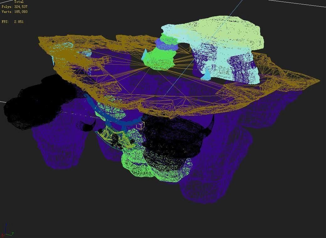 Stone Zhen Magic Cave - Mountain - Stone Chassis 3D model_3