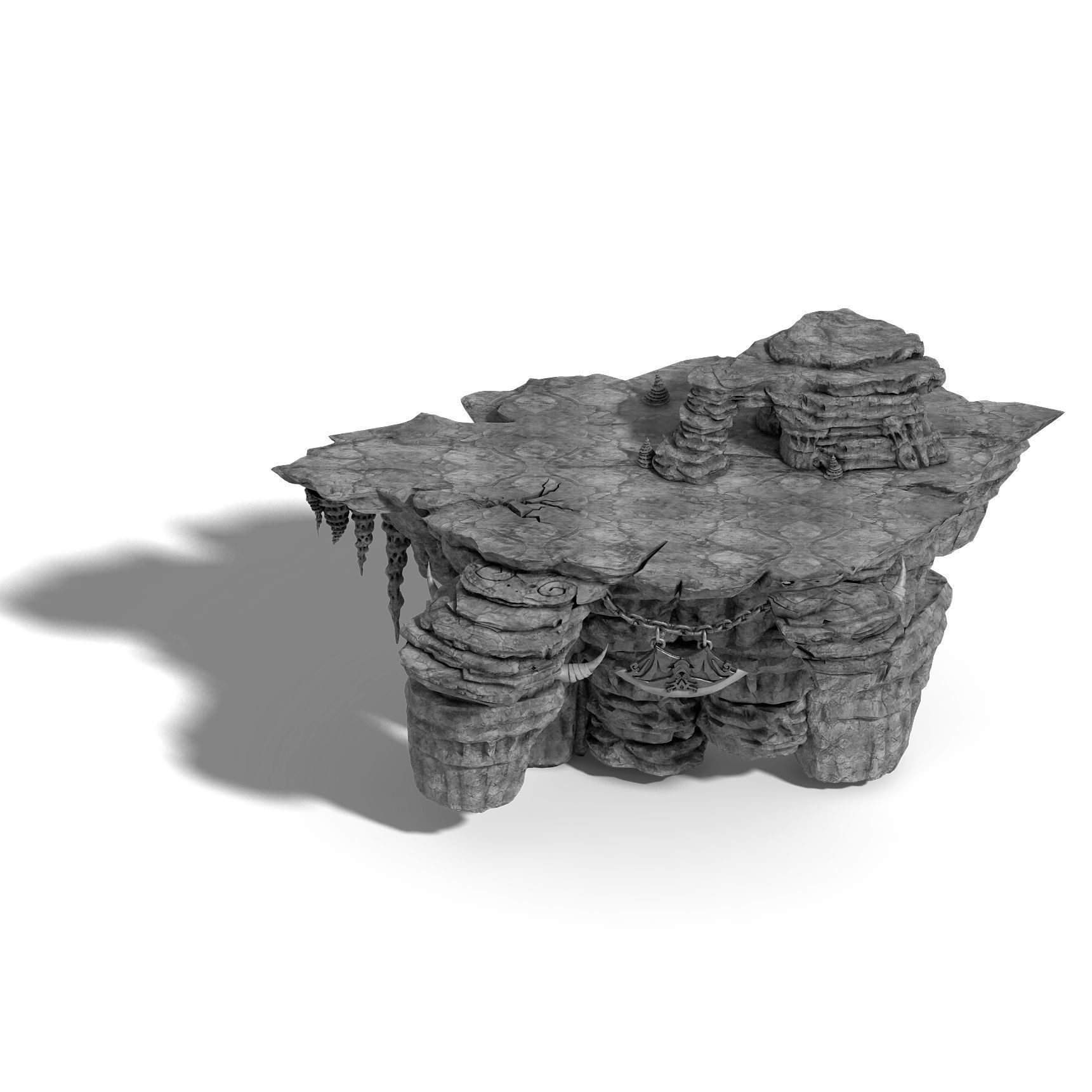 Stone Zhen Magic Cave - Mountain - Stone Chassis 3D model_2