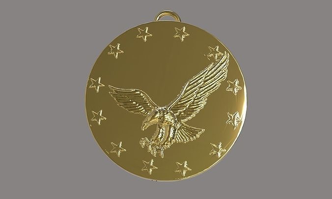 American Eagle Medal 3D print model