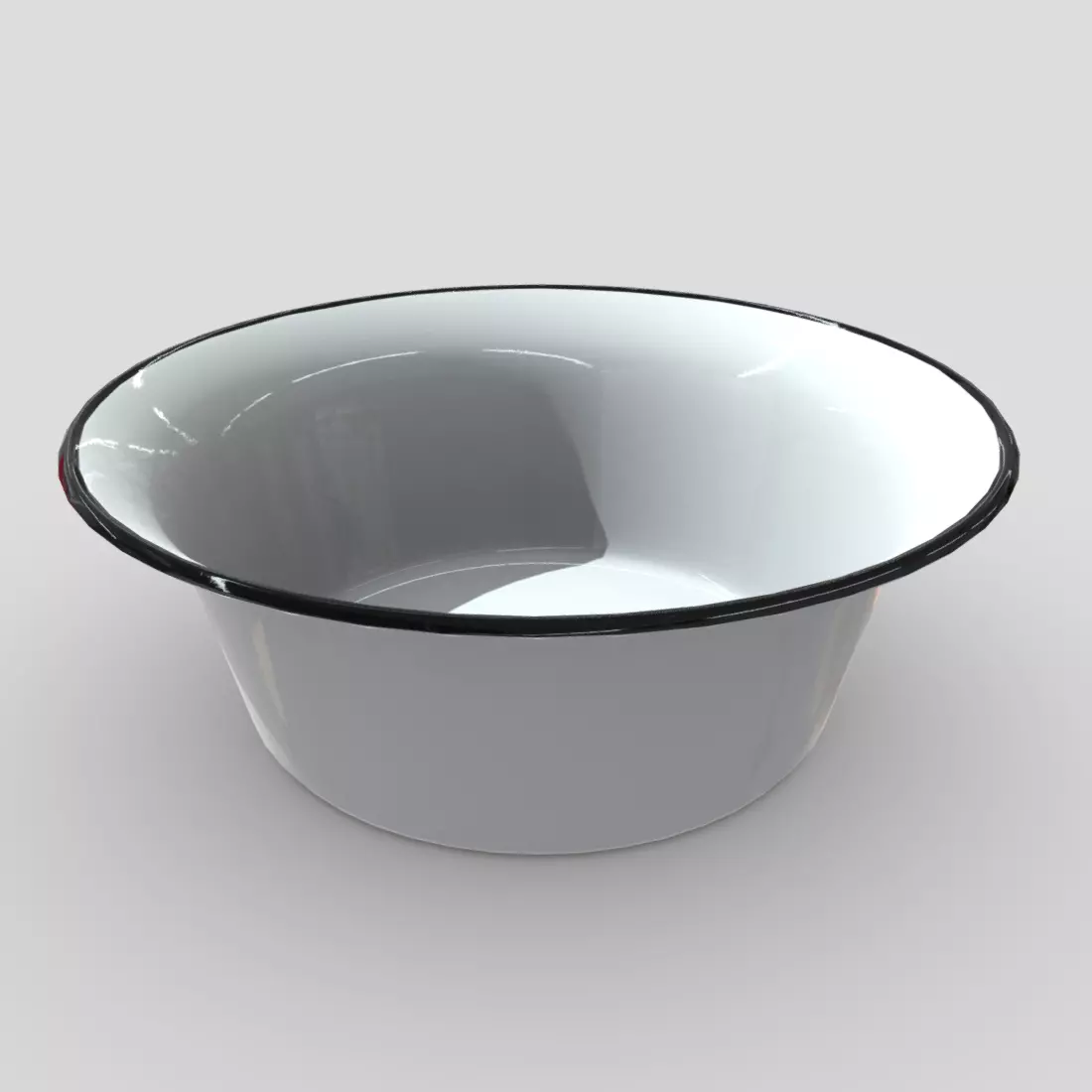 Enamel Bowl 1 Low-poly 3D model_0