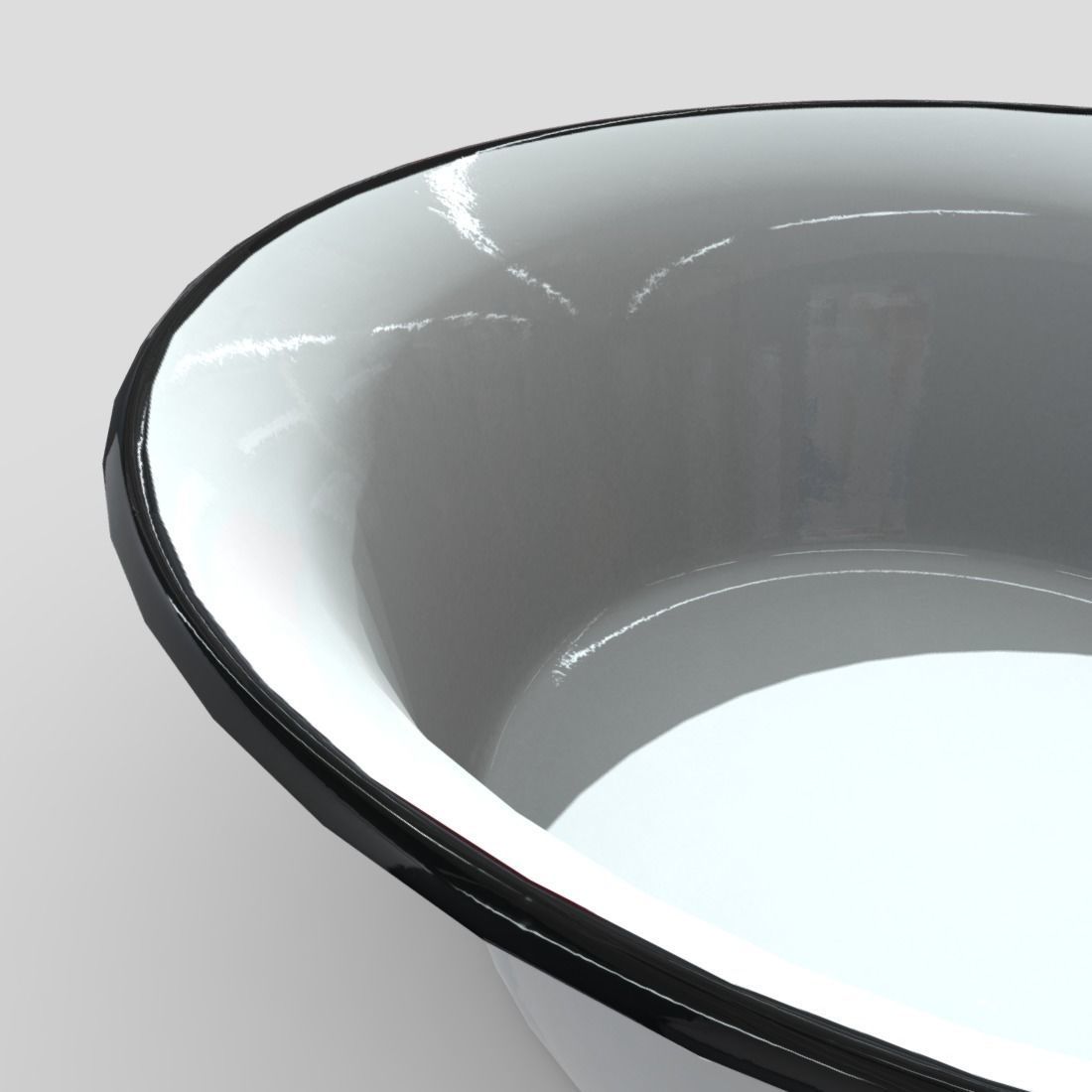 Enamel Bowl 1 Low-poly 3D model_12