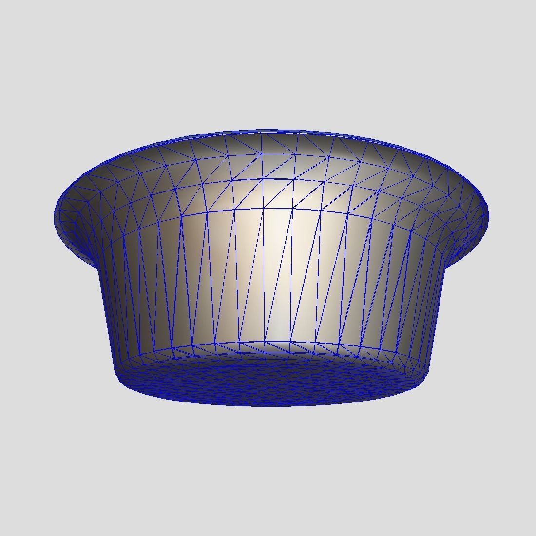 Enamel Bowl 1 Low-poly 3D model_9
