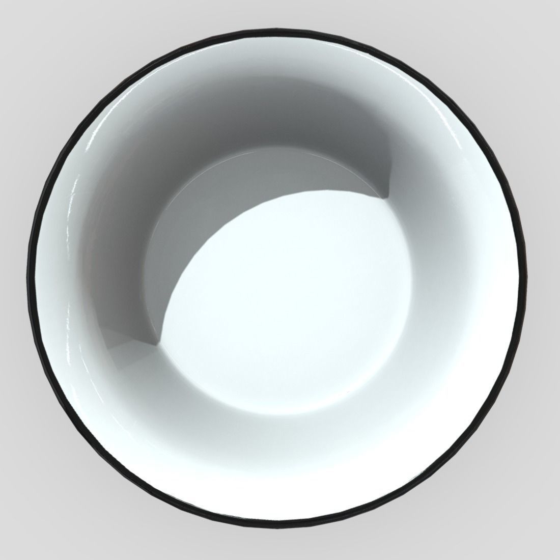 Enamel Bowl 1 Low-poly 3D model_4