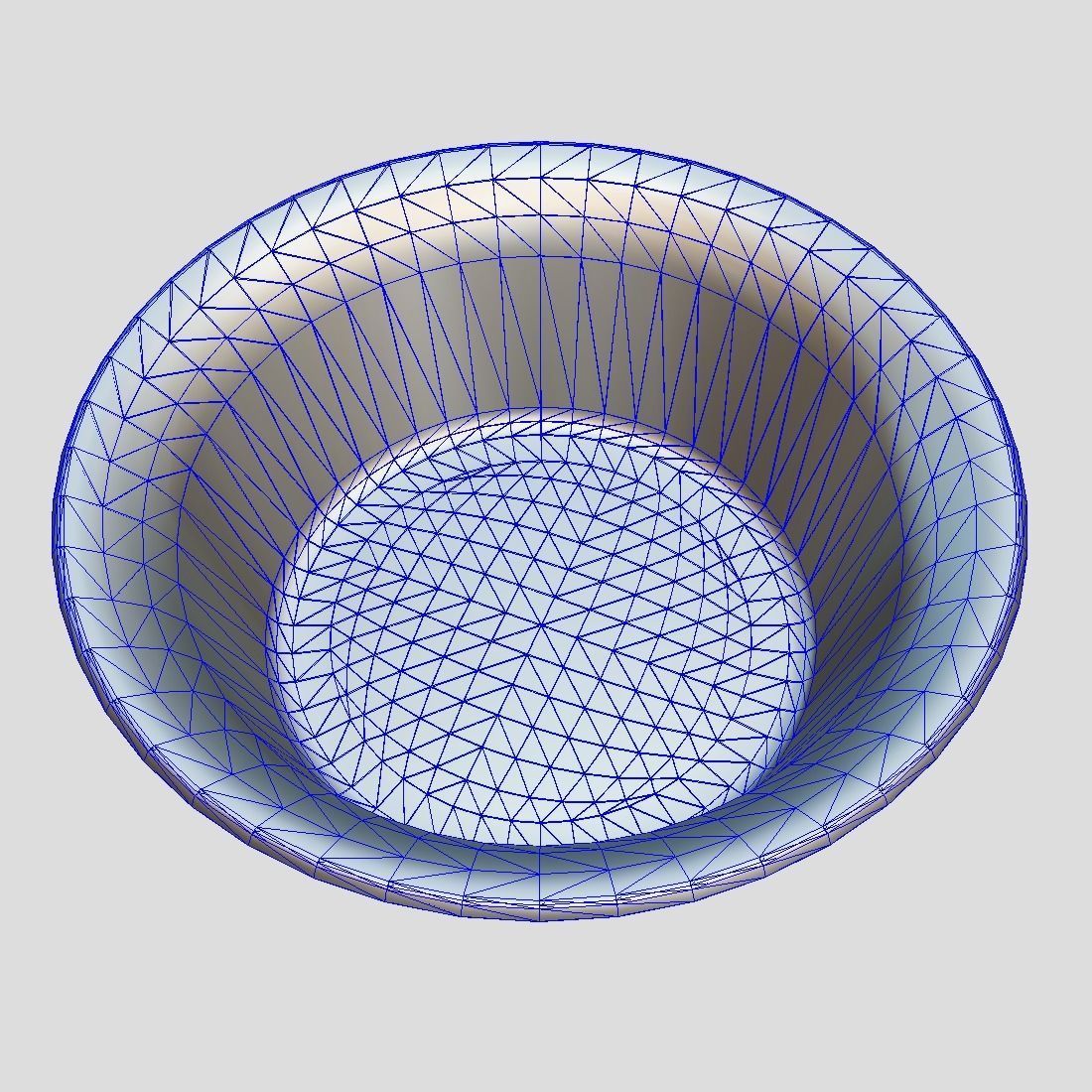 Enamel Bowl 1 Low-poly 3D model_3