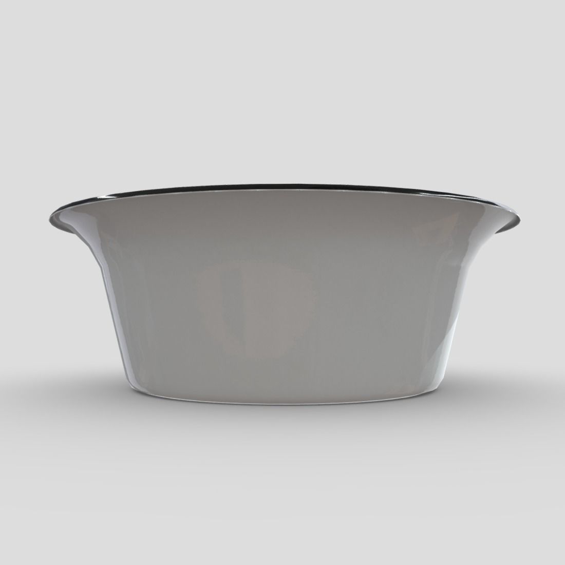 Enamel Bowl 1 Low-poly 3D model_7