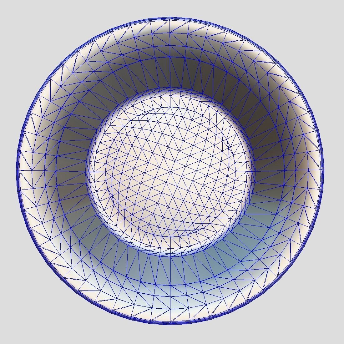 Enamel Bowl 1 Low-poly 3D model_5