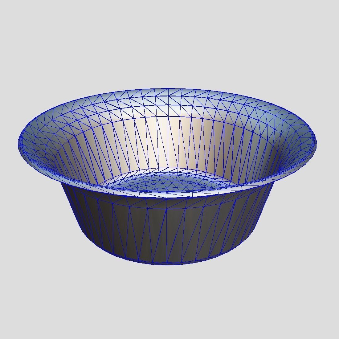 Enamel Bowl 1 Low-poly 3D model_1