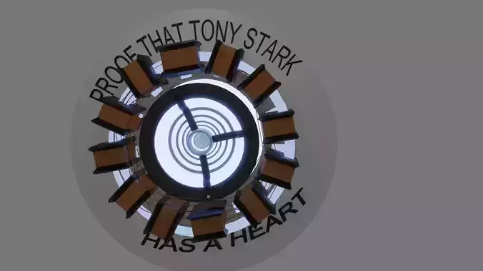 ArcReactor avengers iron man logo 3D model