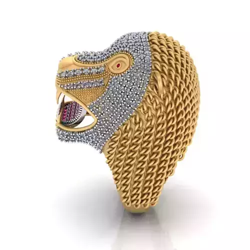 Lion antique Ring 3d Print STL file 