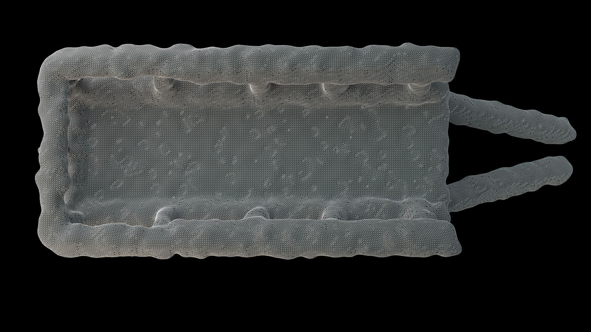 Wooden cart covered with snow 01 3D model_16