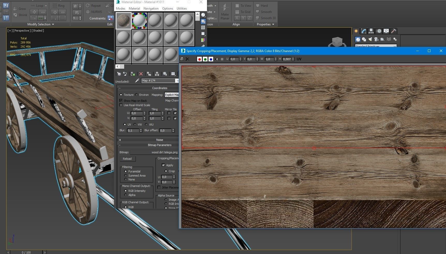 Wooden cart covered with snow 01 3D model_34
