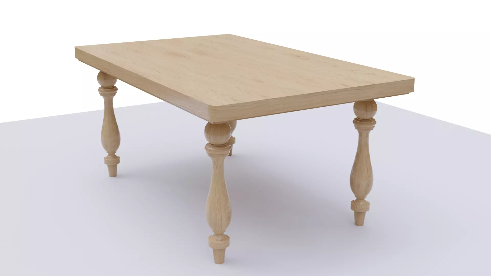 wooden table 3D model_0