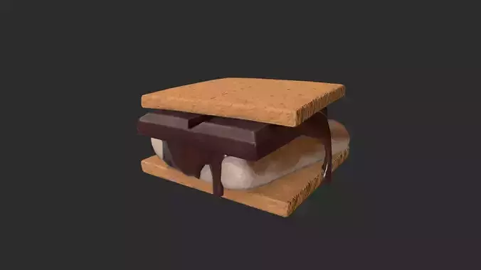 Smore Low-poly 3D model
