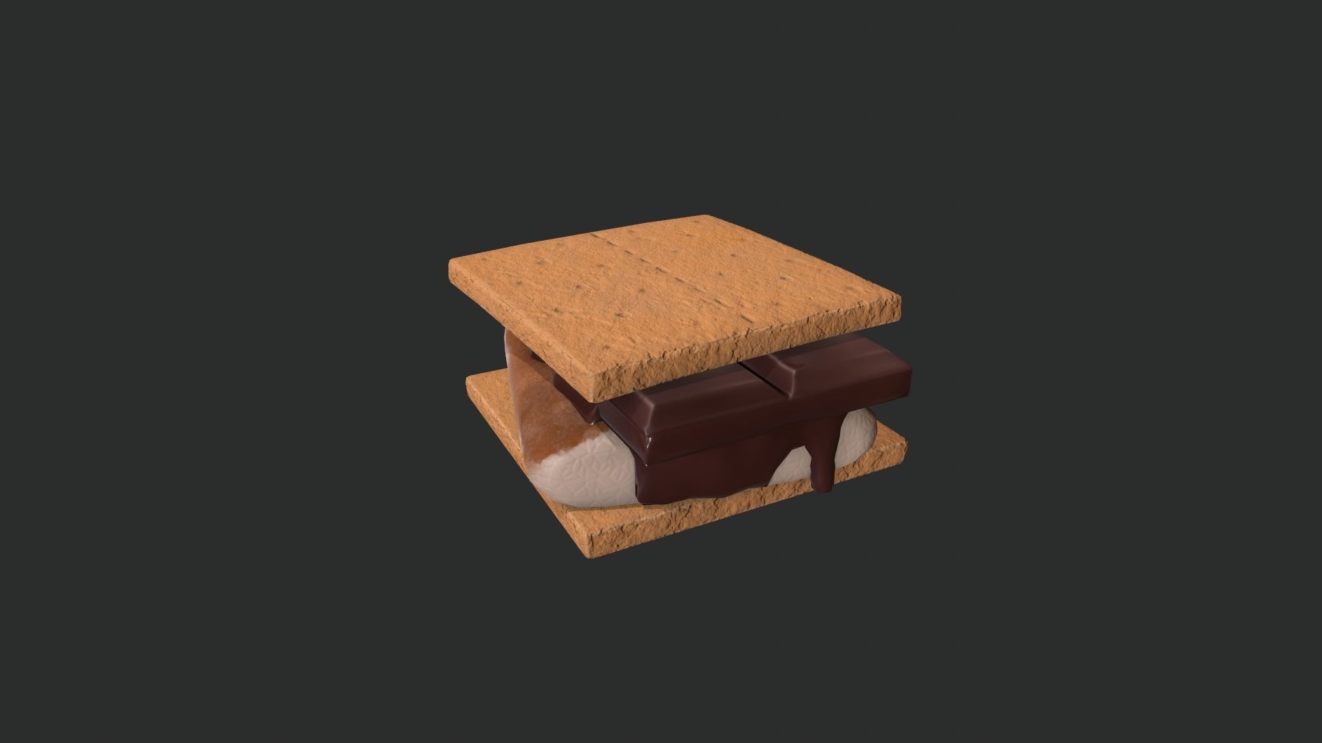Smore Low-poly 3D model_2