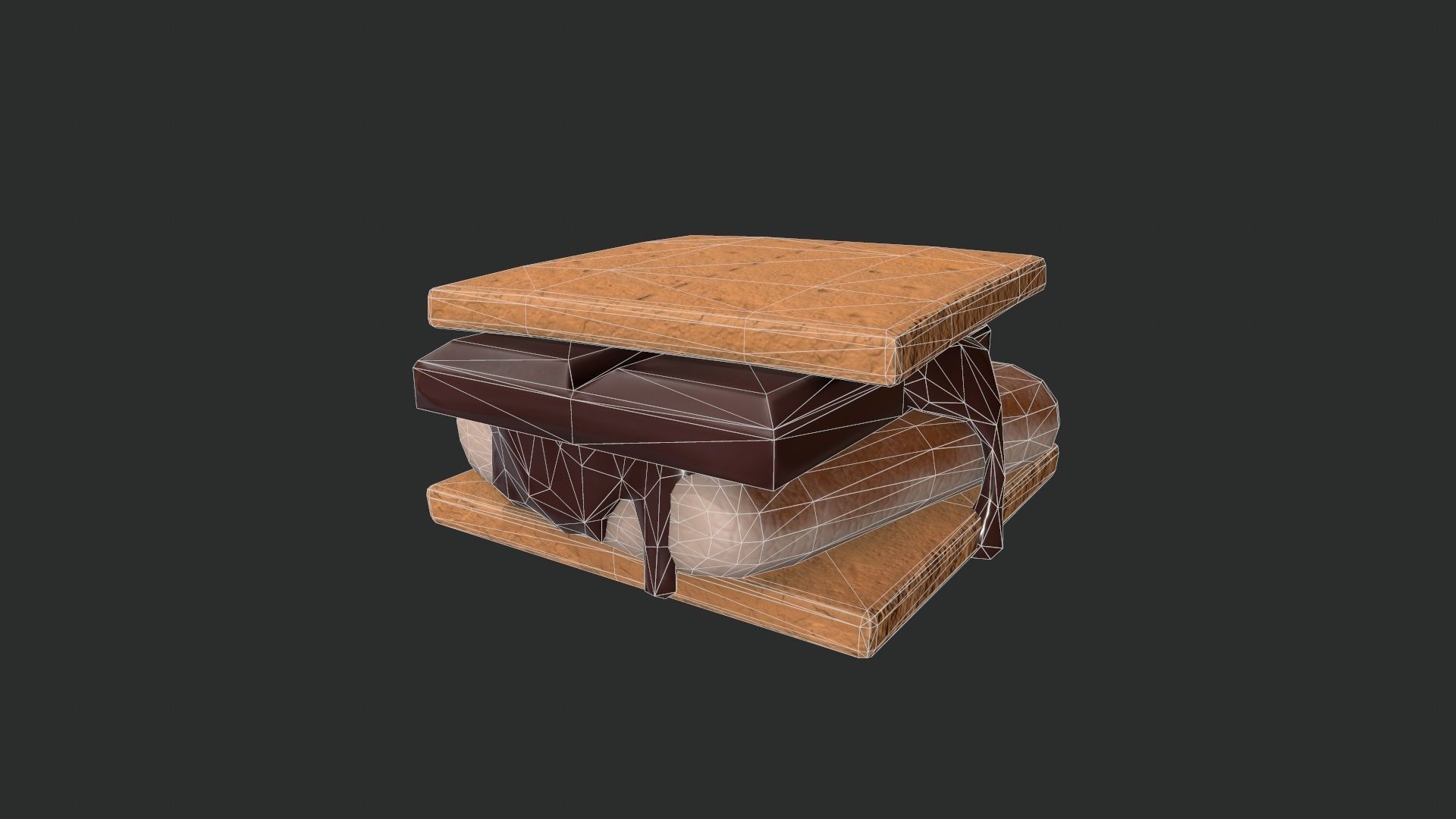 Smore Low-poly 3D model_10