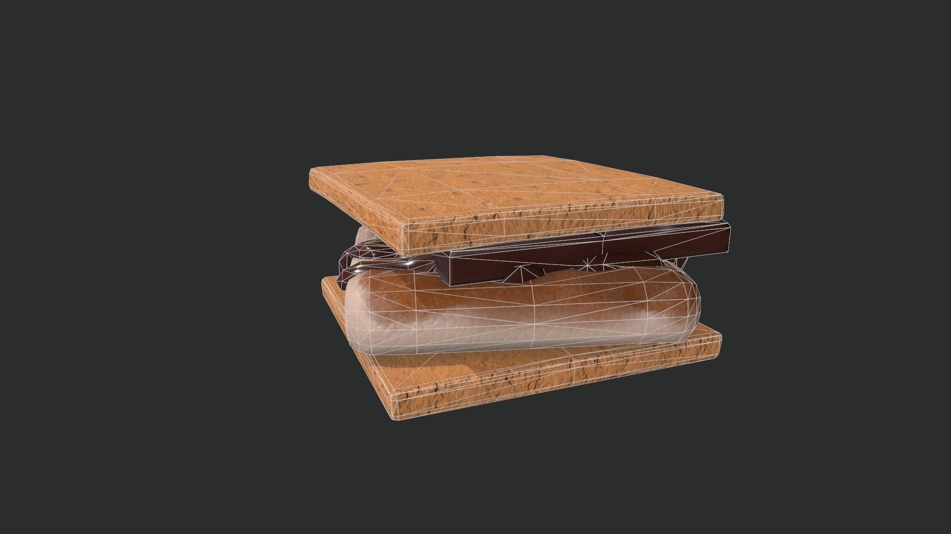 Smore Low-poly 3D model_12