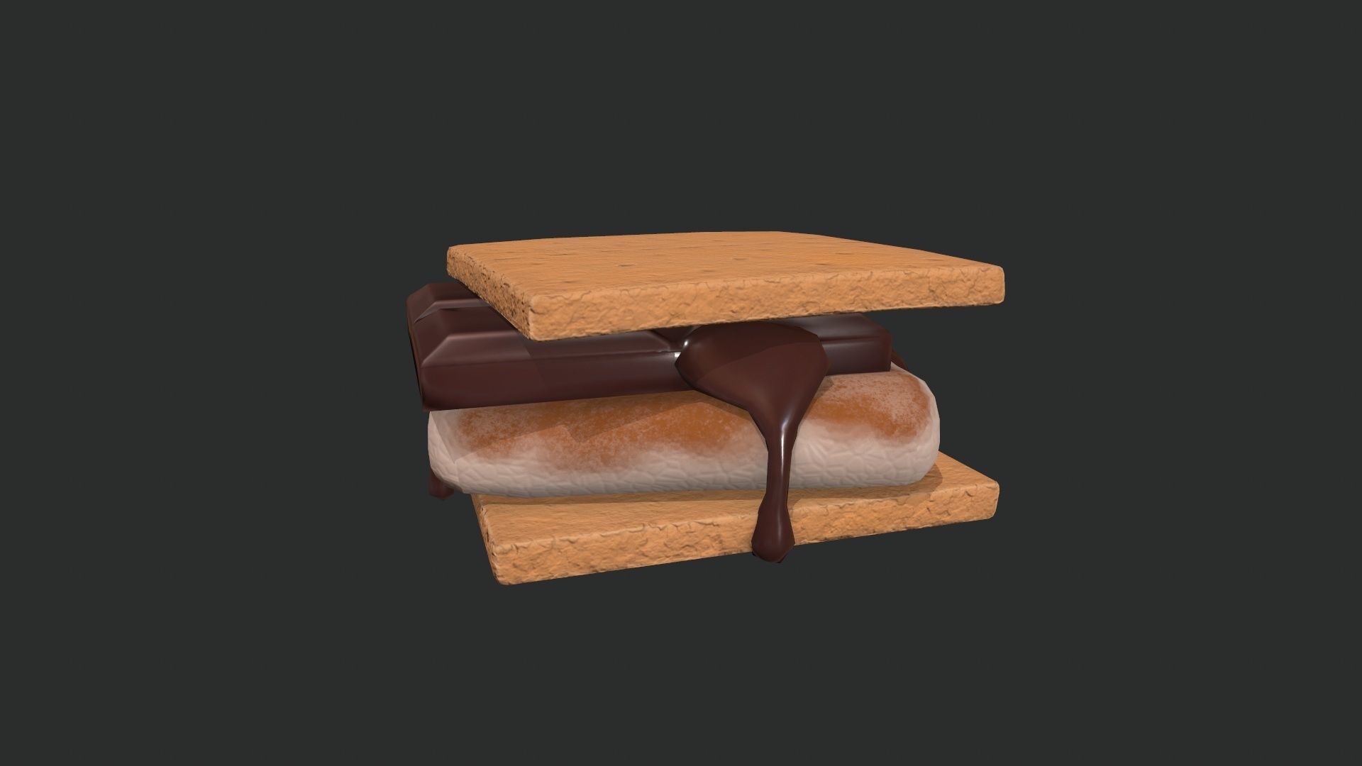 Smore Low-poly 3D model_9