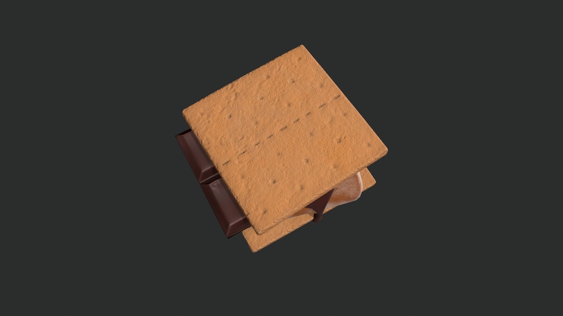 Smore Low-poly 3D model_7
