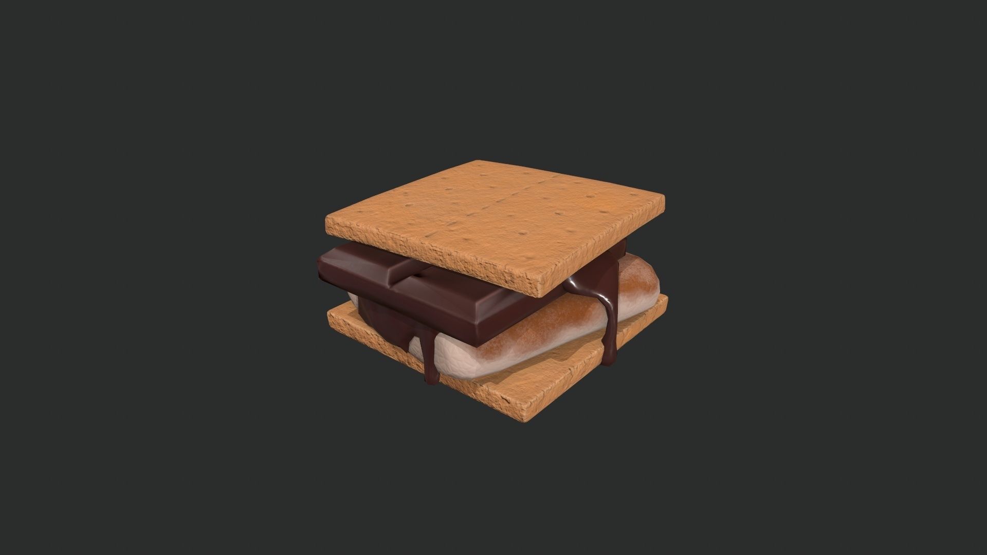 Smore Low-poly 3D model_1