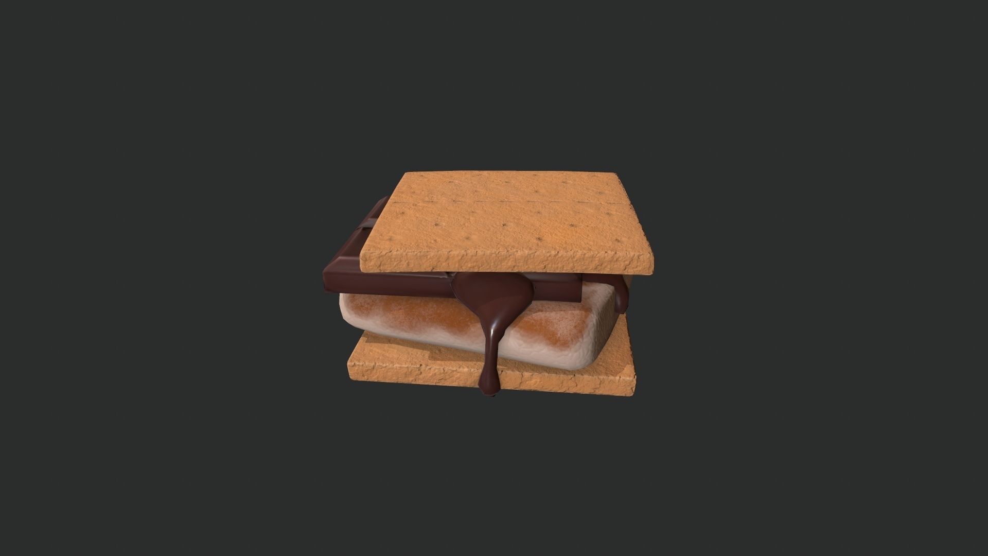 Smore Low-poly 3D model_6