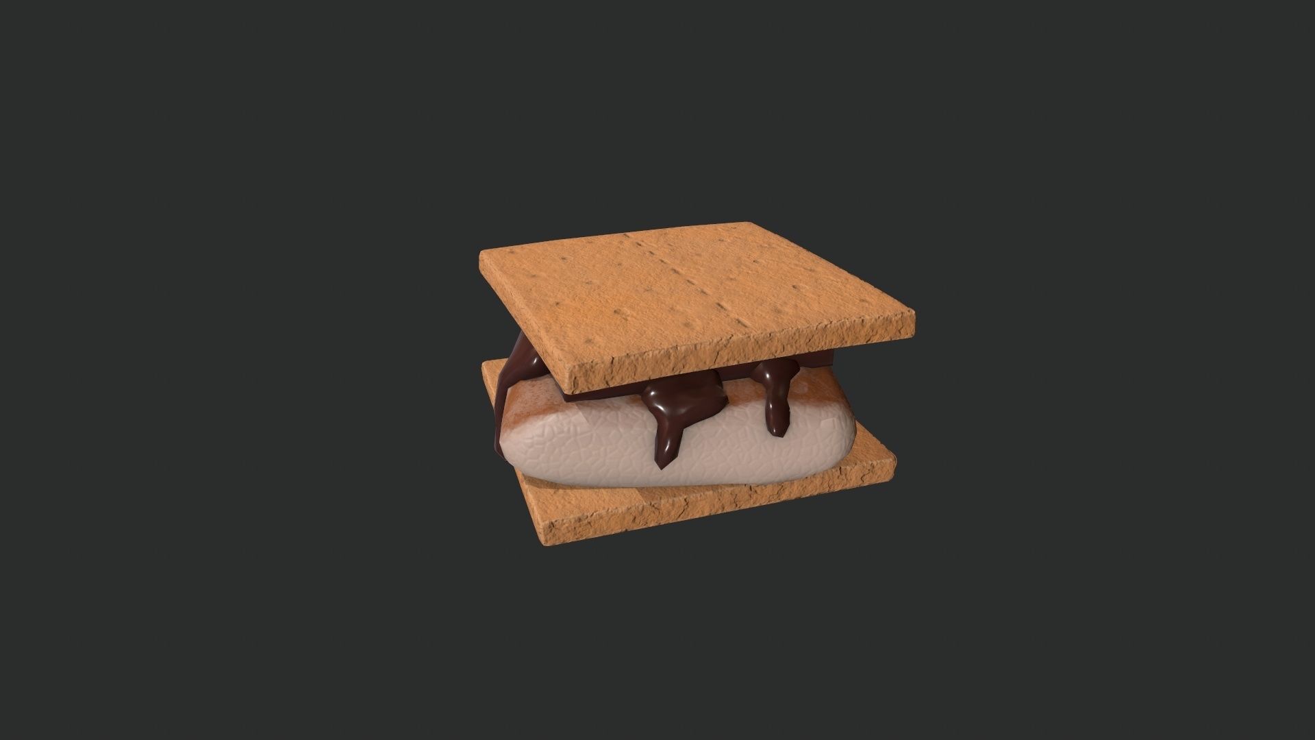 Smore Low-poly 3D model_5