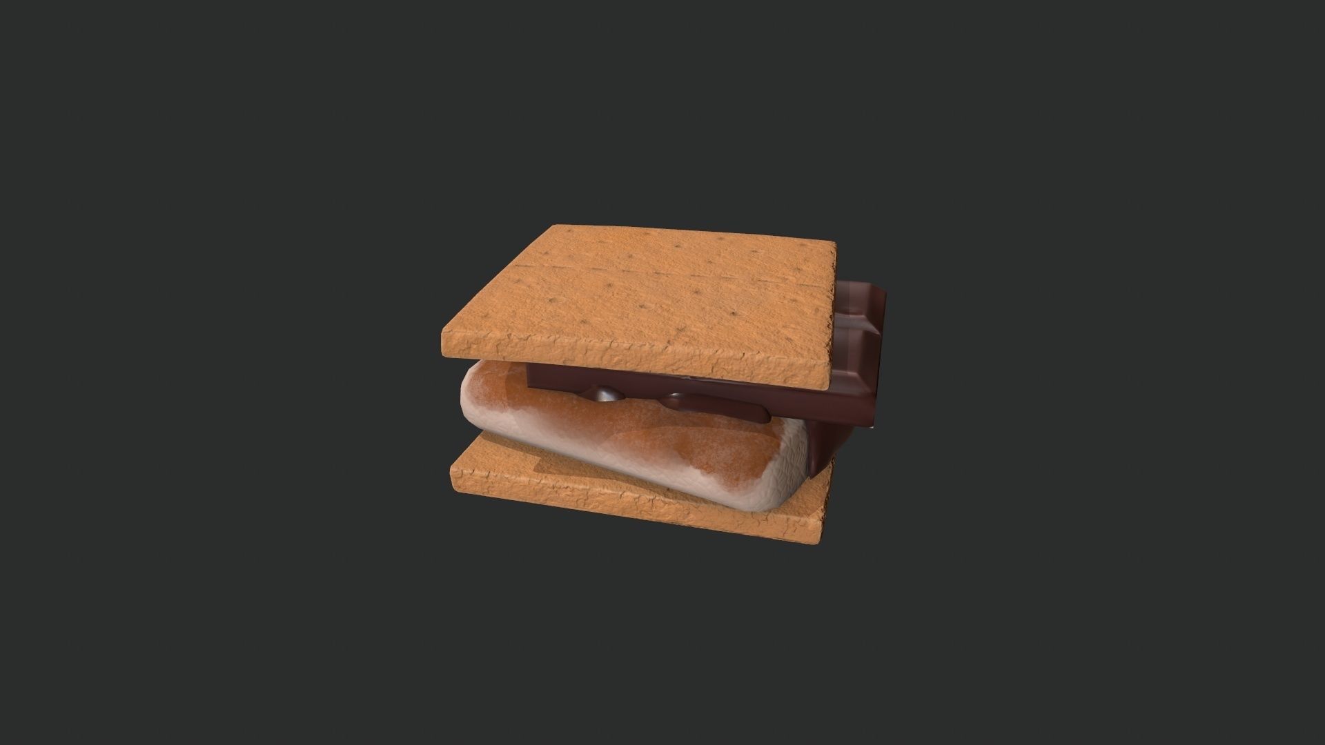 Smore Low-poly 3D model_3