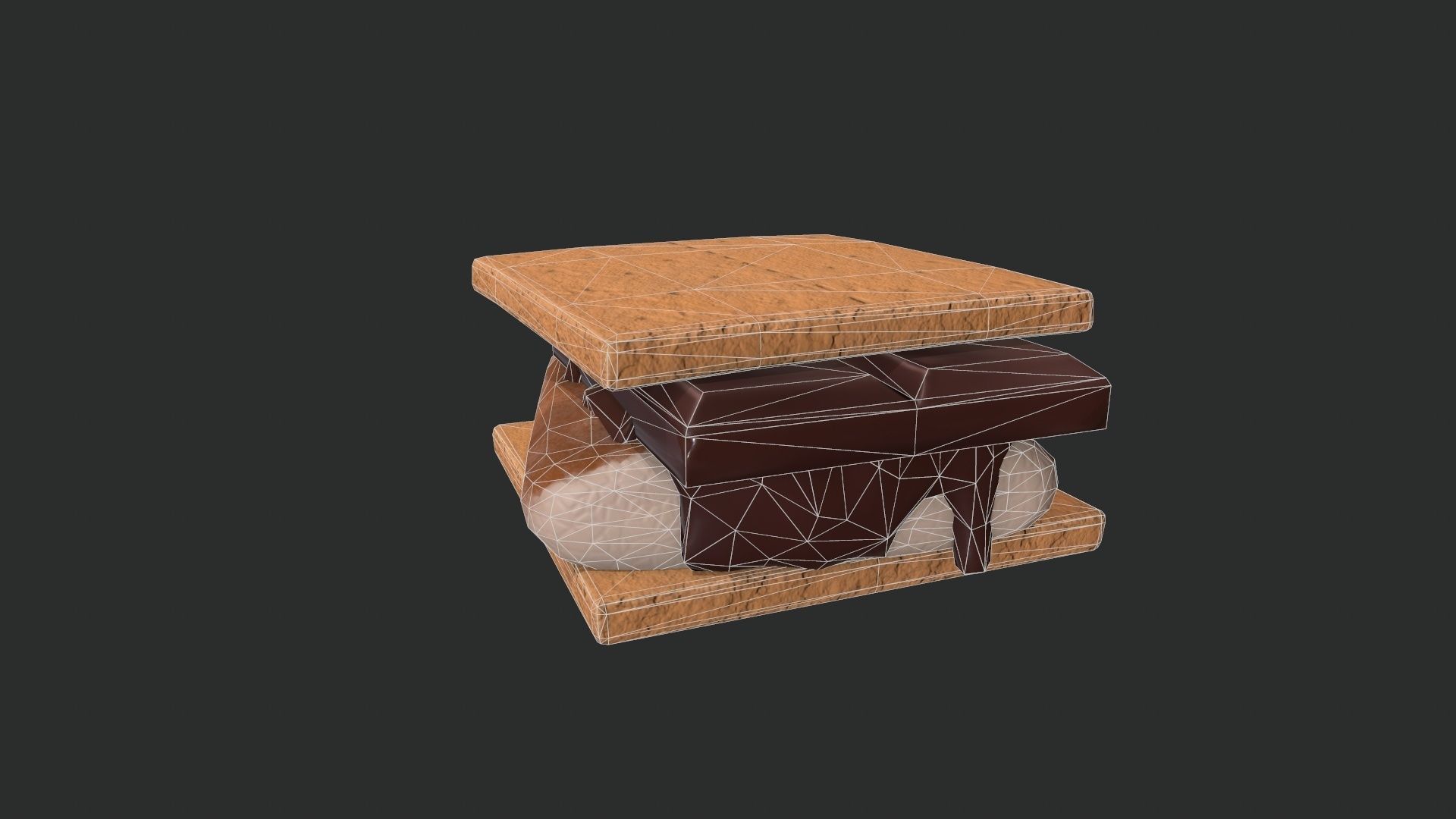 Smore Low-poly 3D model_11