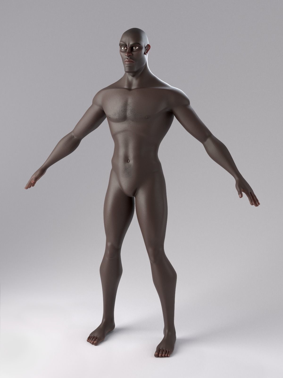 Superhero mercenary Low-poly 3D model_9