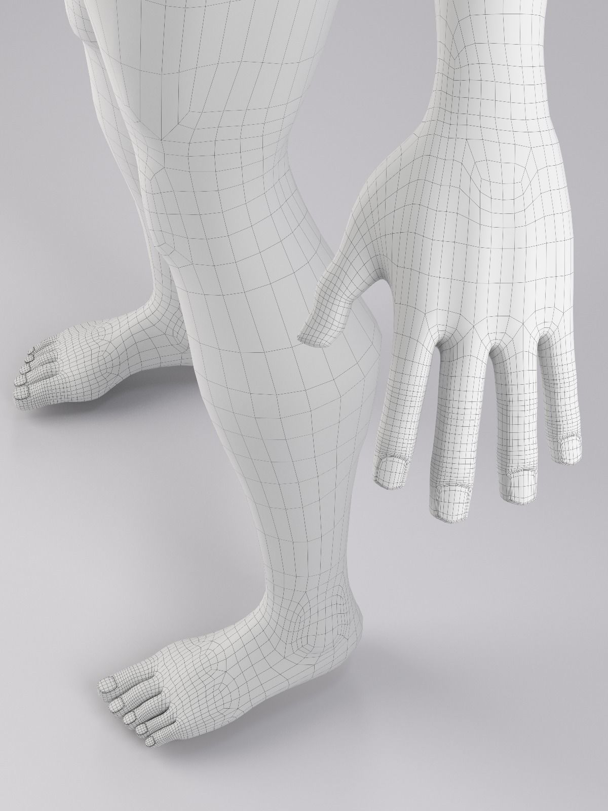 Superhero mercenary Low-poly 3D model_17