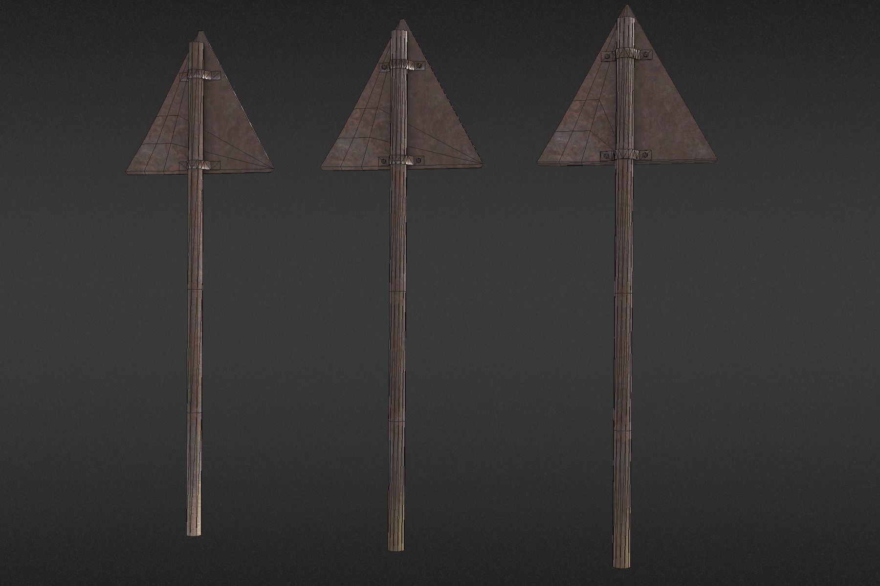 Game-ready Radioactivity sign rusty - Unity - HDRP - UE4 Low-poly 3D model_22