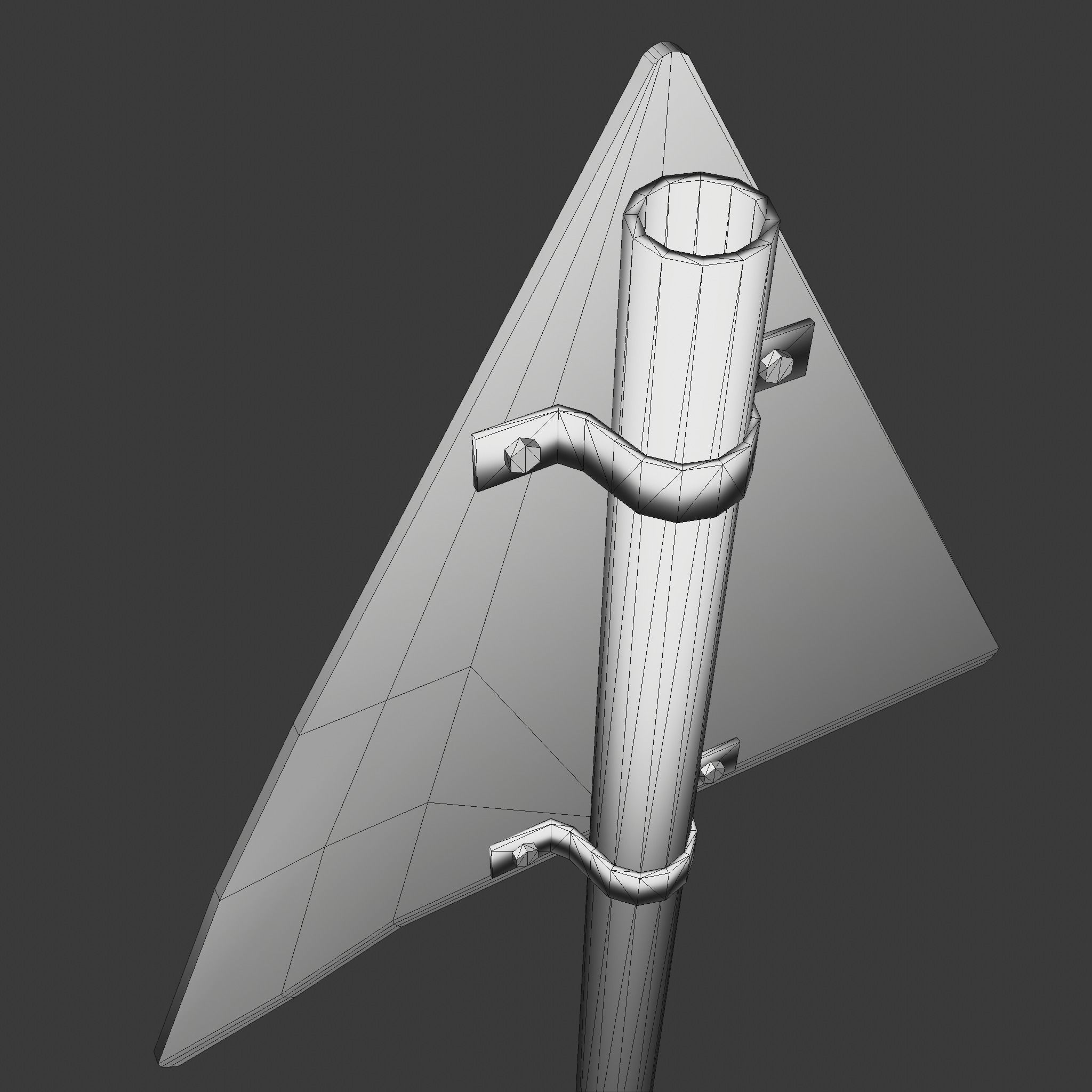 Game-ready Radioactivity sign rusty - Unity - HDRP - UE4 Low-poly 3D model_18