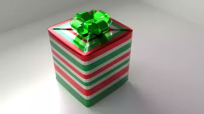 Multi Colored Present 5 with Ribbon
