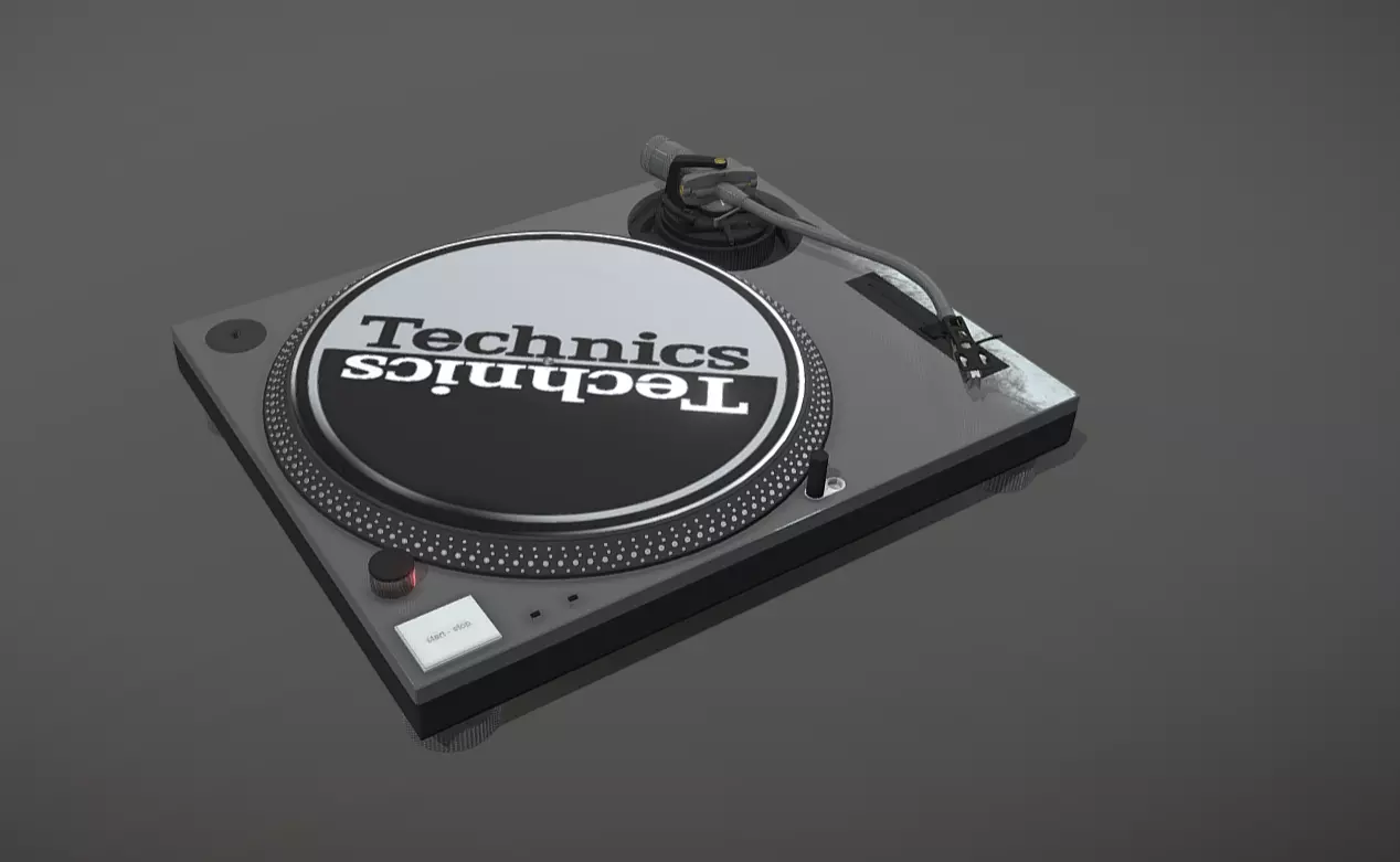 Technics MK2 Turntable 3D model_0