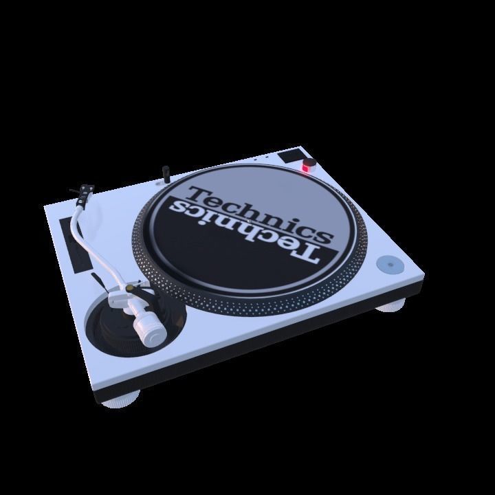 Technics MK2 Turntable 3D model_6