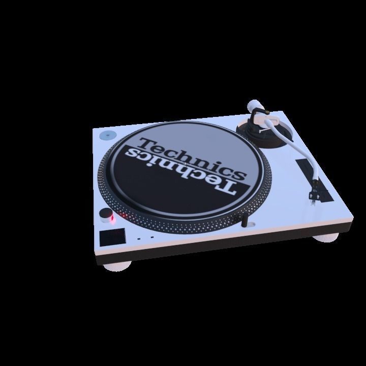 Technics MK2 Turntable 3D model_8
