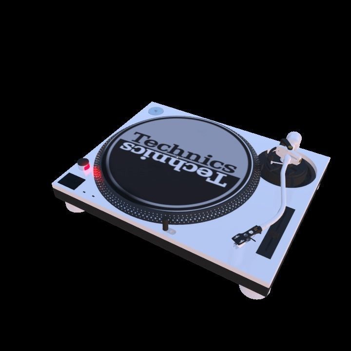 Technics MK2 Turntable 3D model_4