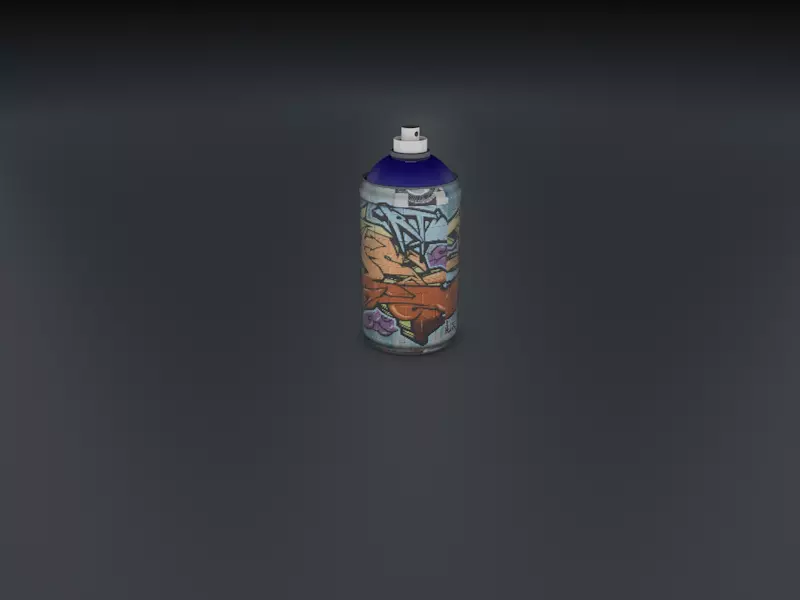 Spray paint Low-poly 3D model_0
