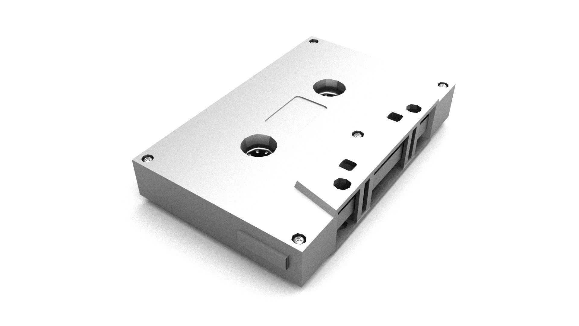 Cassette tape 3D model_4