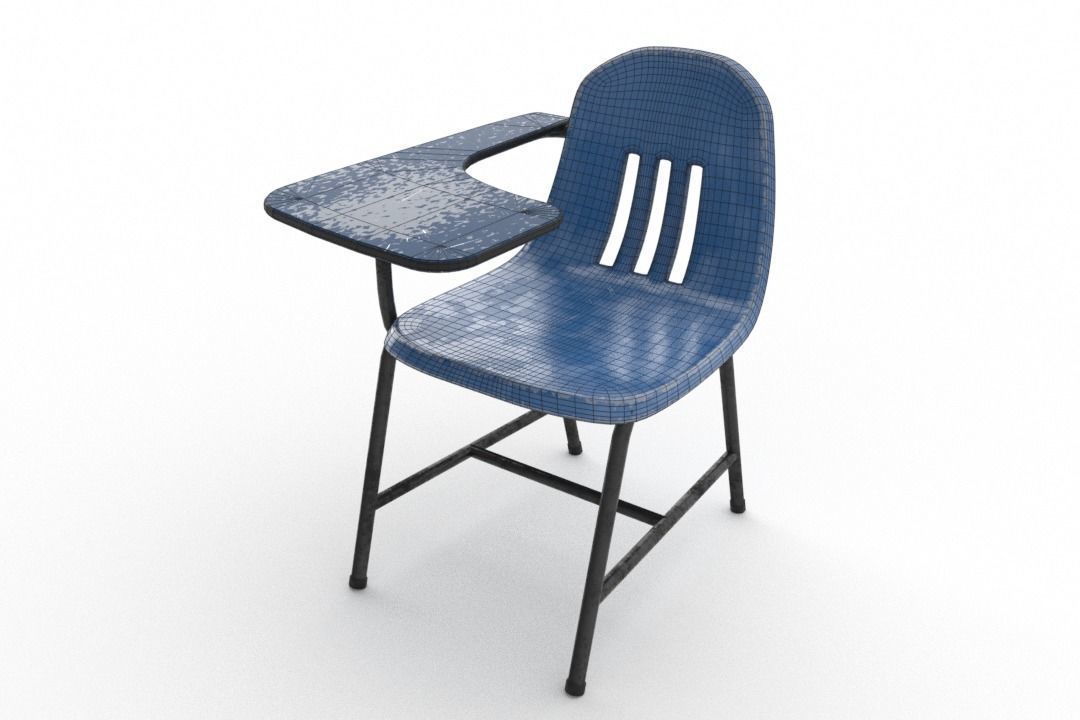 PBR Old School Chair with variations Free 3D model_11