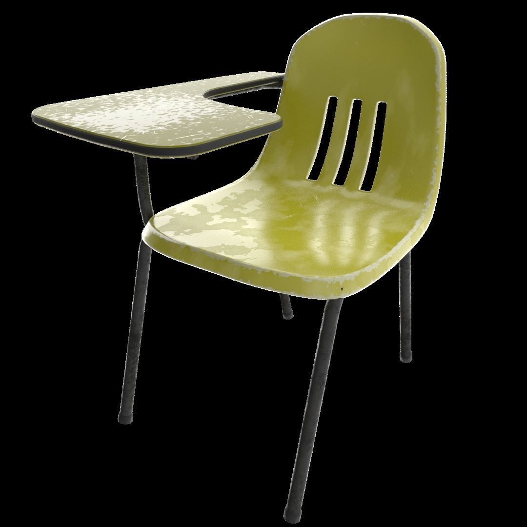 PBR Old School Chair with variations Free 3D model_10