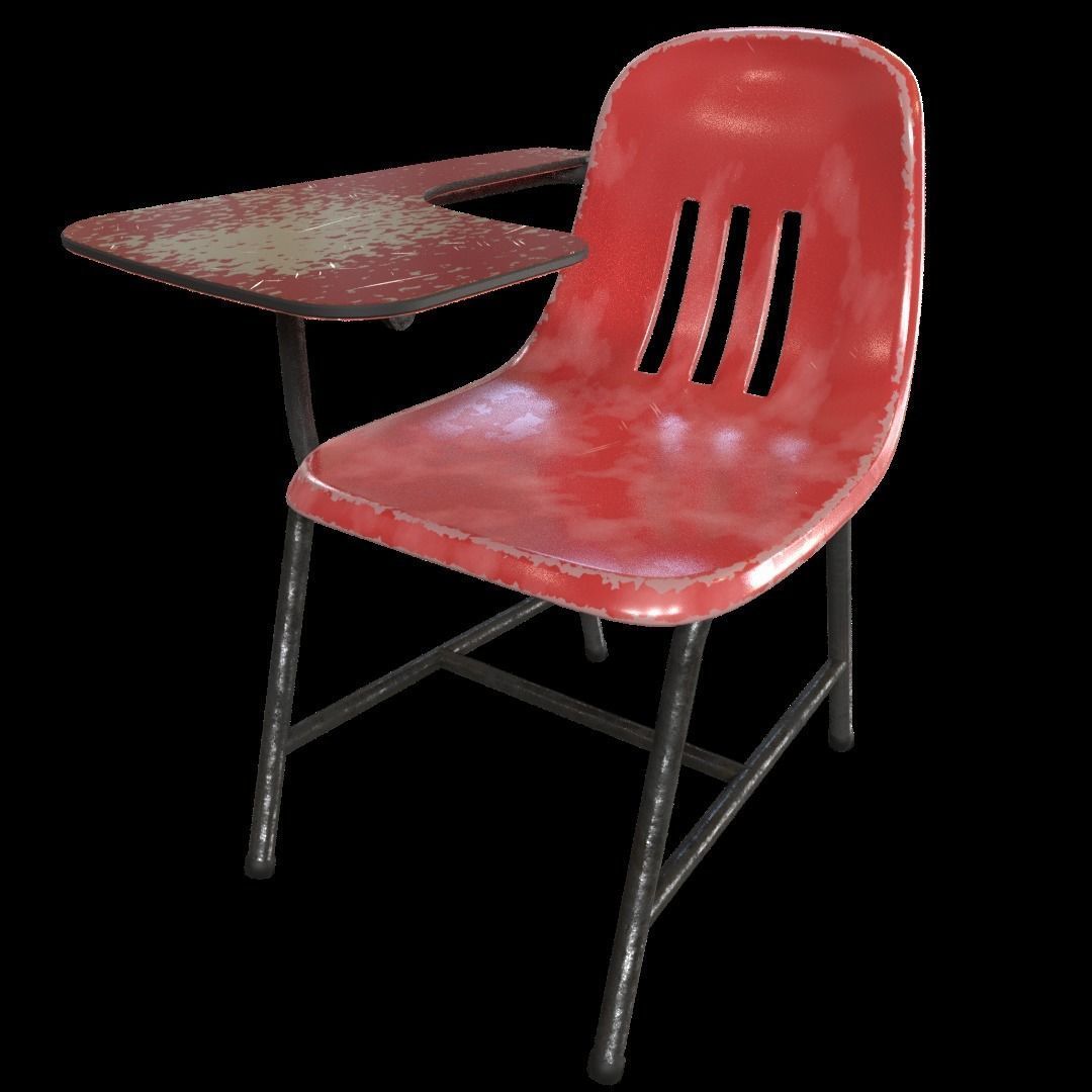 PBR Old School Chair with variations Free 3D model_2