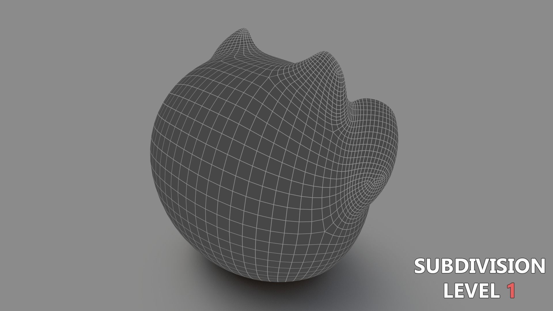 Fortune cat Low-poly 3D model_10