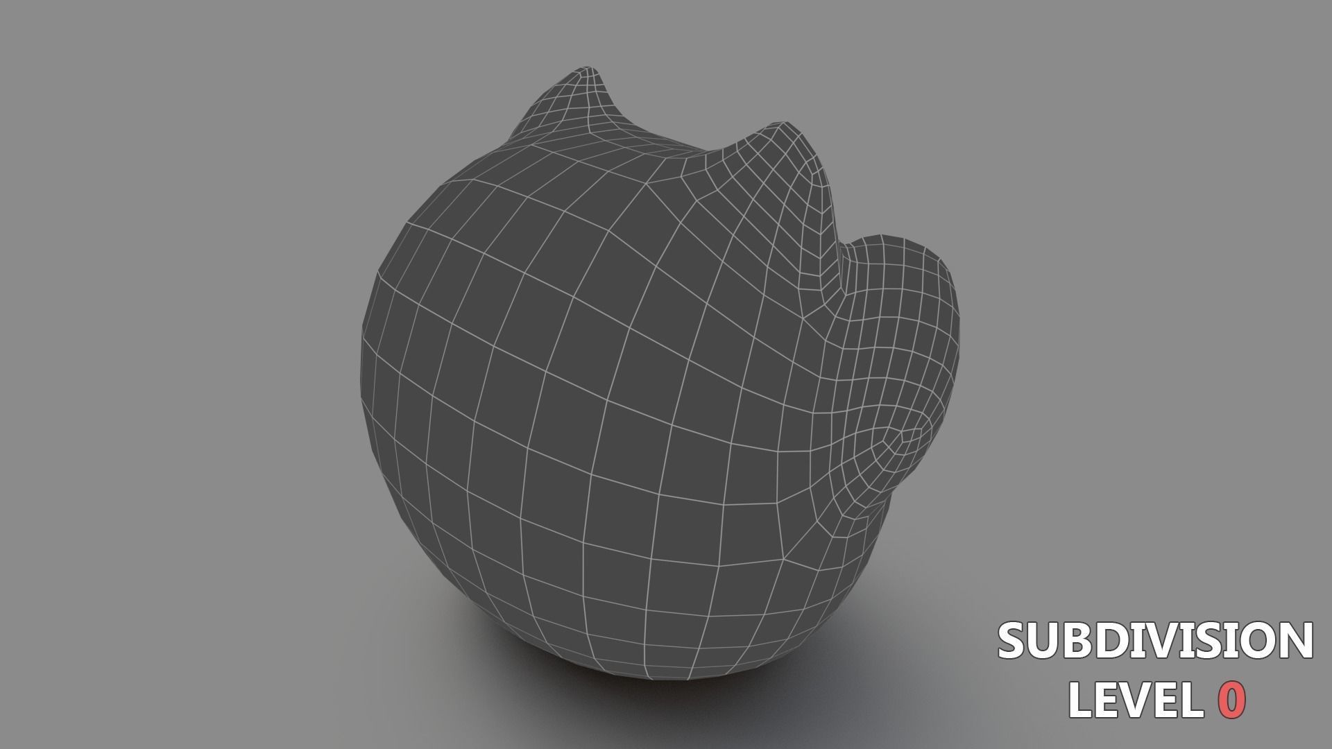 Fortune cat Low-poly 3D model_9