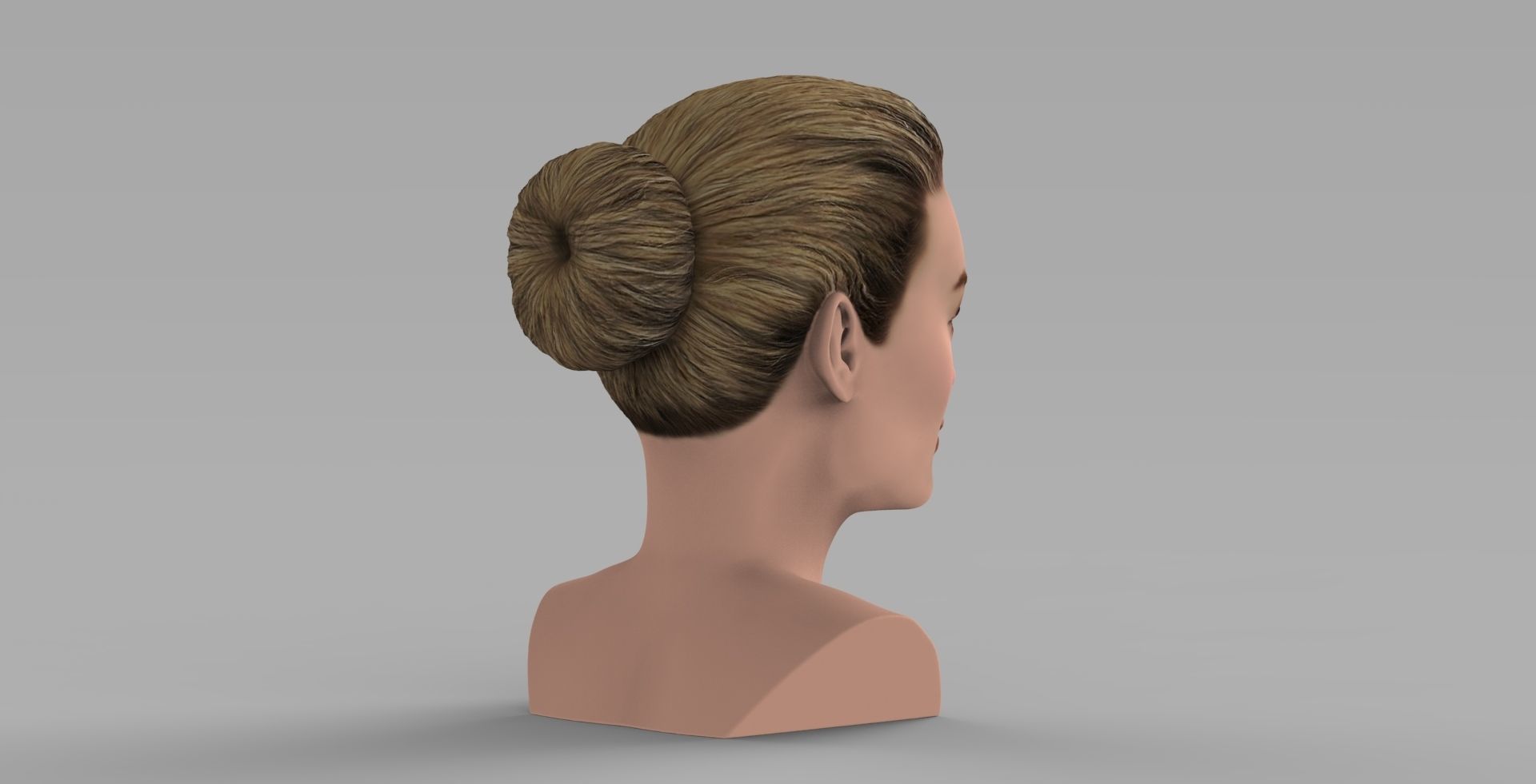 Margot Robbie bust ready for full color 3D printing 3D print model_6