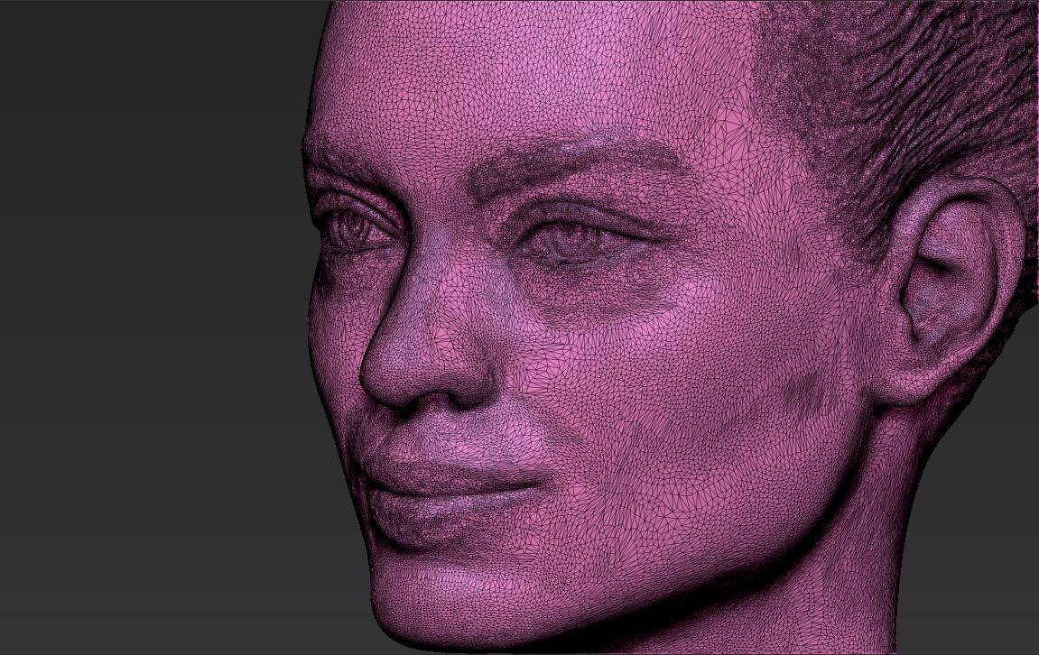 Margot Robbie bust ready for full color 3D printing 3D print model_46
