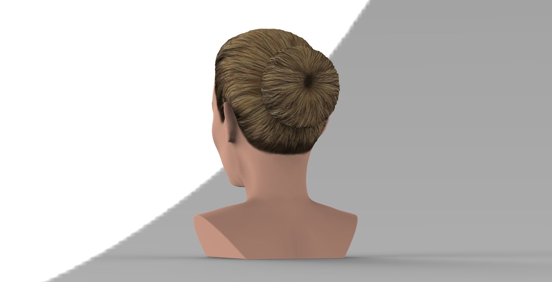 Margot Robbie bust ready for full color 3D printing 3D print model_4