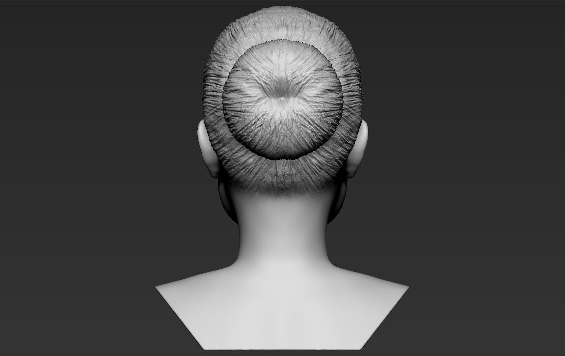 Margot Robbie bust ready for full color 3D printing 3D print model_27