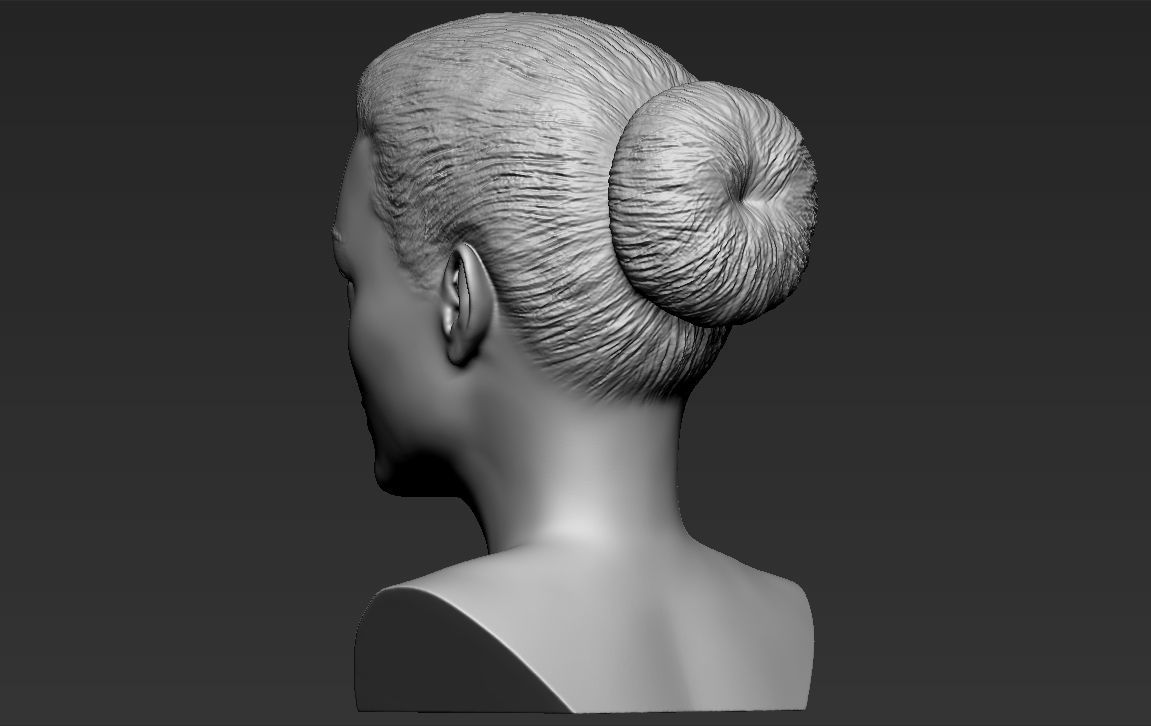 Margot Robbie bust ready for full color 3D printing 3D print model_26