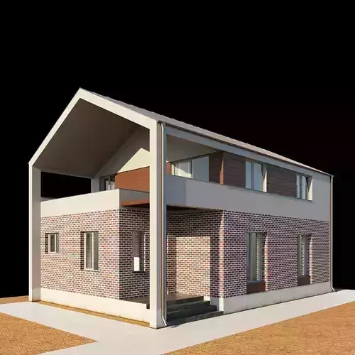 Modern house 01 3D model
