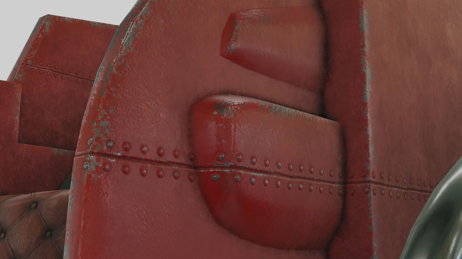 Low Poly Dieselpunk Santa Sleigh With PBR Materials Low-poly 3D model_31